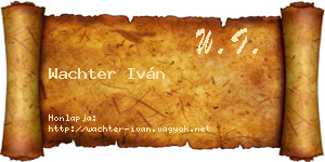 Wachter Iván névjegykártya